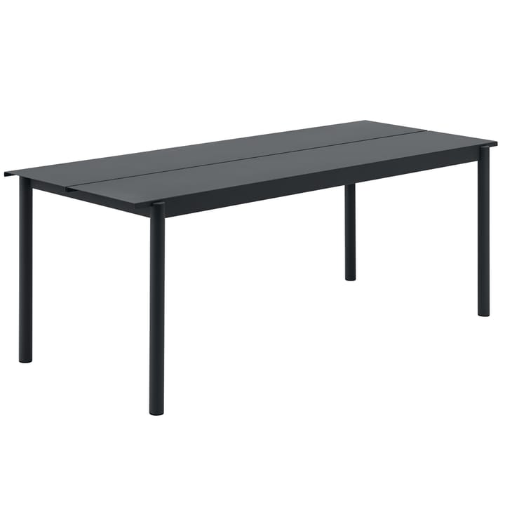 Linear steel table bord 200x75 cm - Black - Muuto