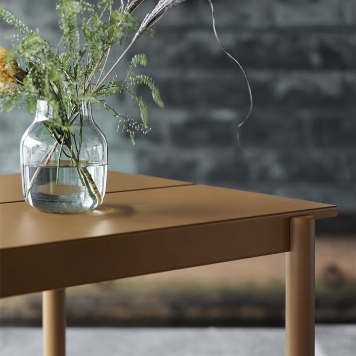 Linear steel table bord 200x75 cm - Burnt orange - Muuto