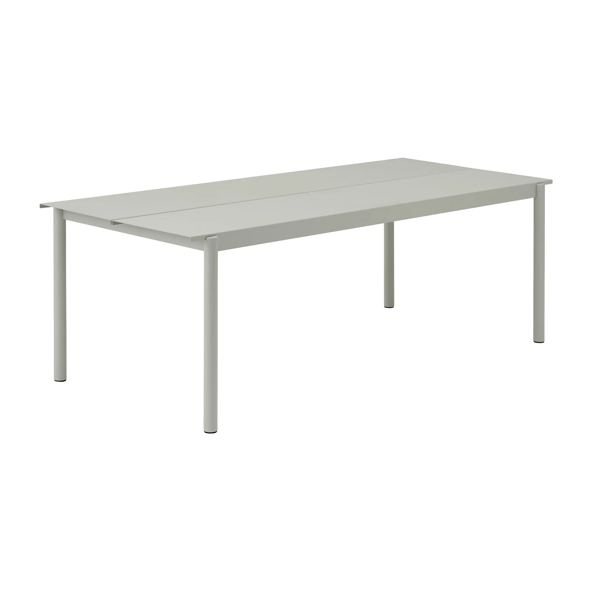 Linear steel table bord 220x90 cm, Grey (RAL 7044) Muuto