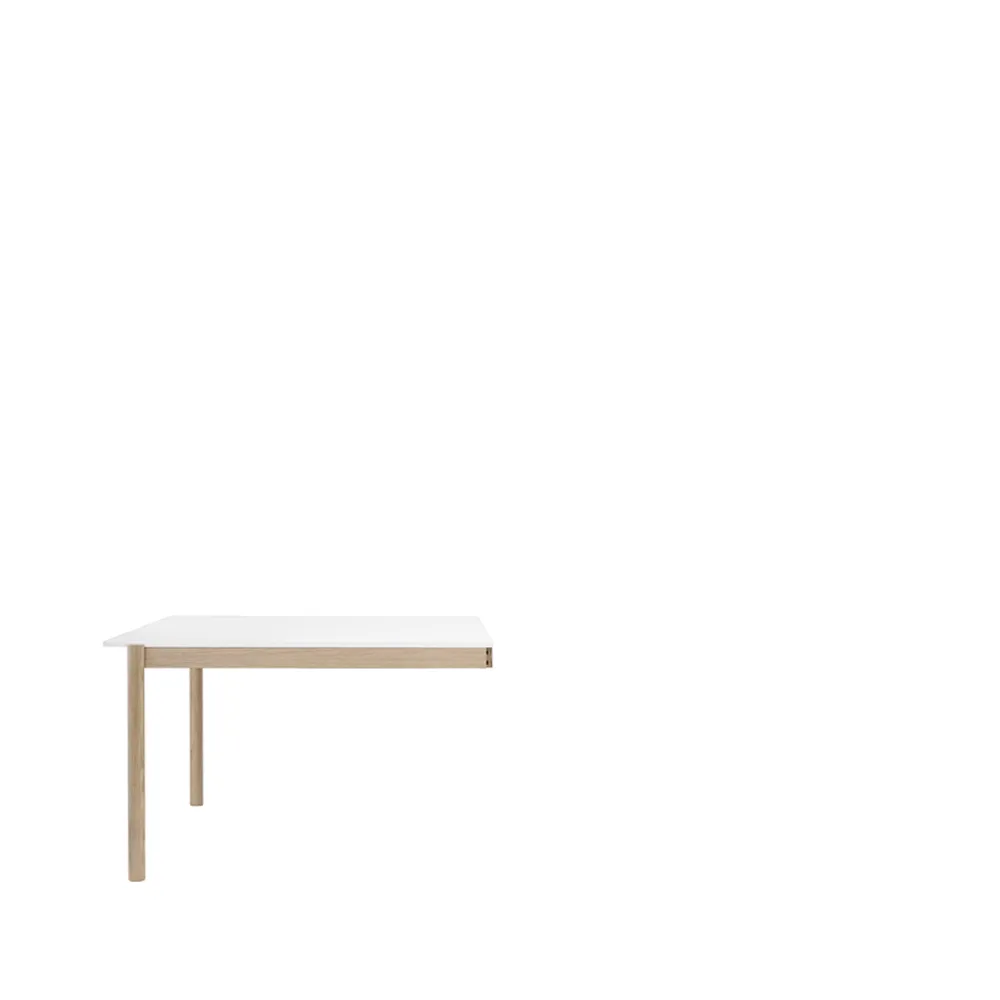 Linear System End Module bord, White laminate-Oak 142x120 cm Muuto