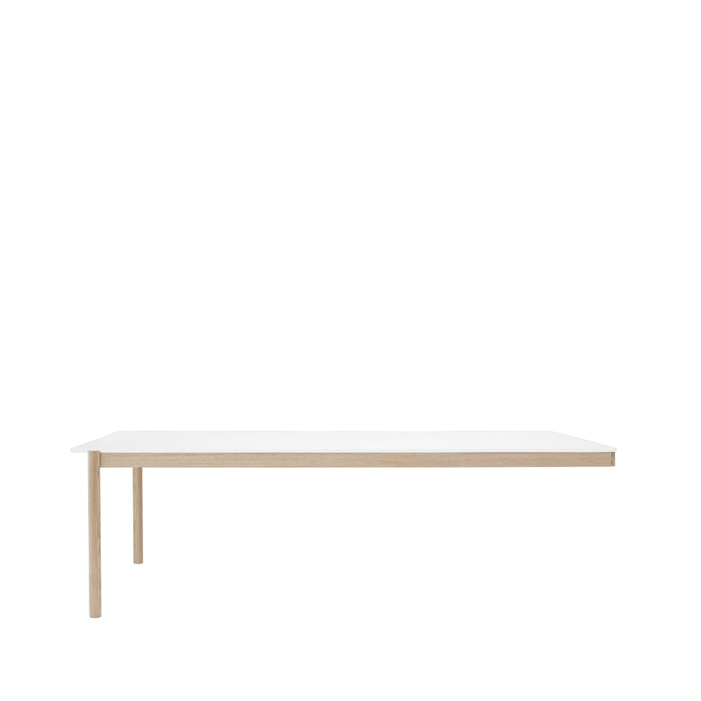 Muuto Linear System End Module bord White laminate-Oak 240x142 cm