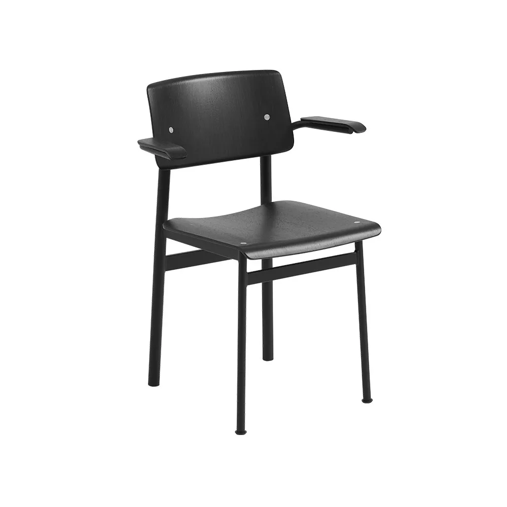 Muuto Loft karmstol med armstöd Black-Black