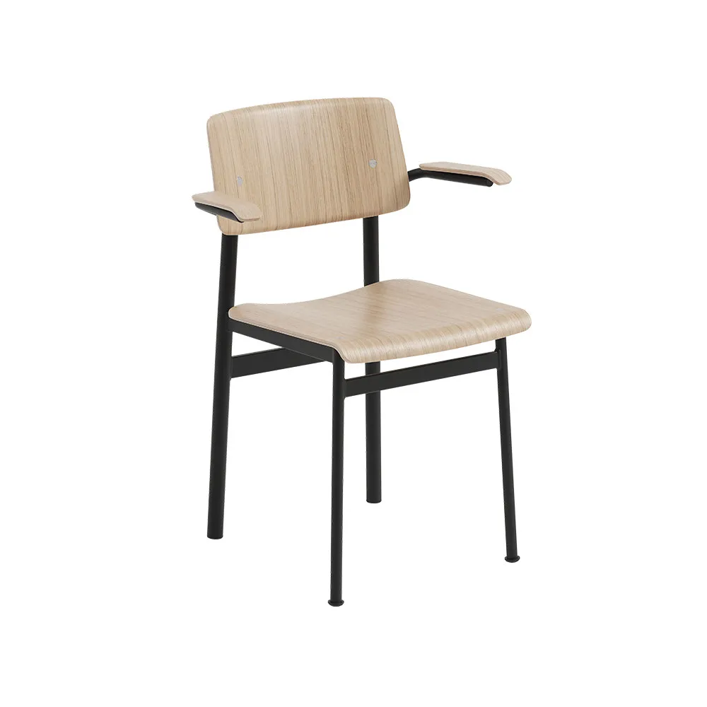 Muuto Loft karmstol med armstöd Oak-Black