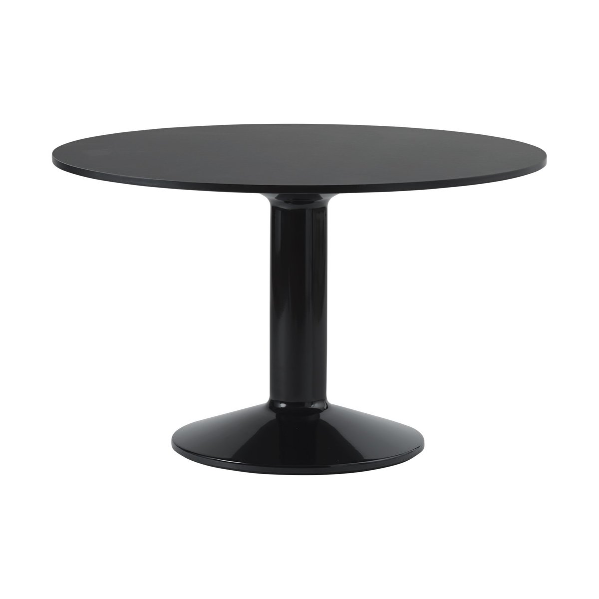 Muuto Midst pelarbord 120 cm Black Linoleum-Black | Skandinavisk Design | Matbord | Svart