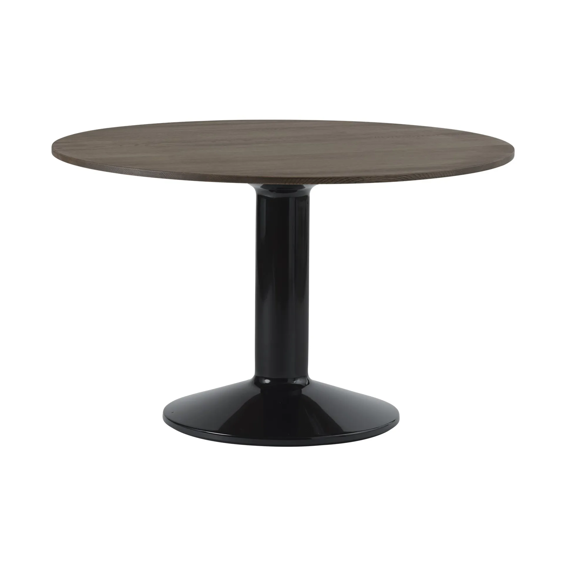 Midst pelarbord Ø120 cm, Dark Oiled Oak-Black Muuto