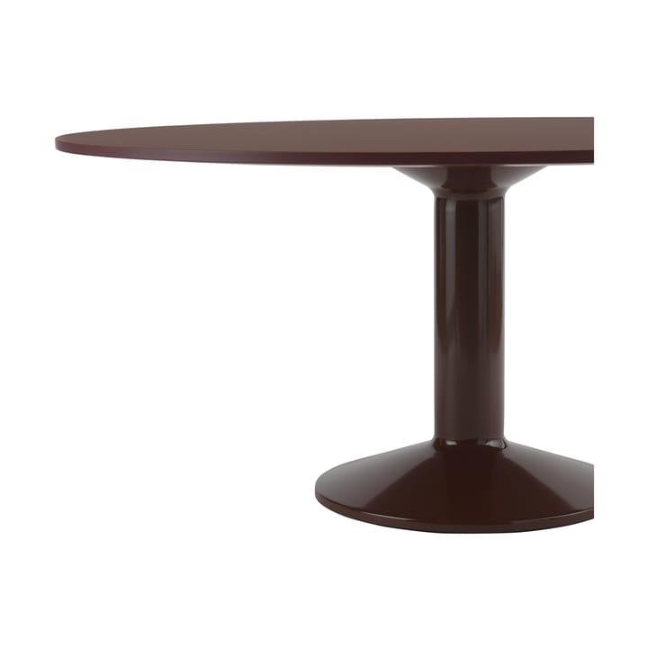 Midst pelarbord Ø160 cm, Dark Red Linoleum-Dark Red Muuto