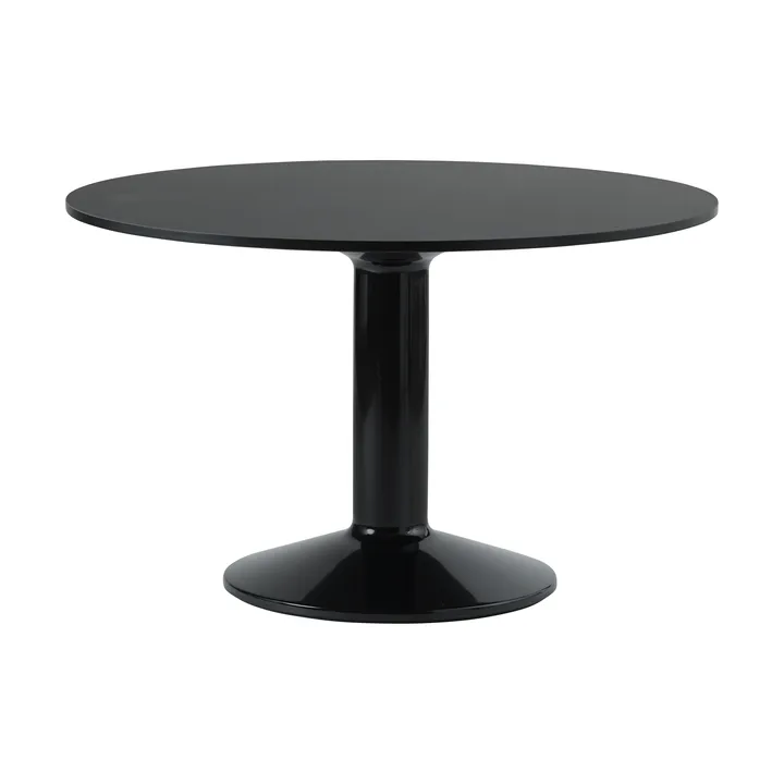 Midst pelarbord - Black nanolaminate-black, Ø120 cm - Muuto