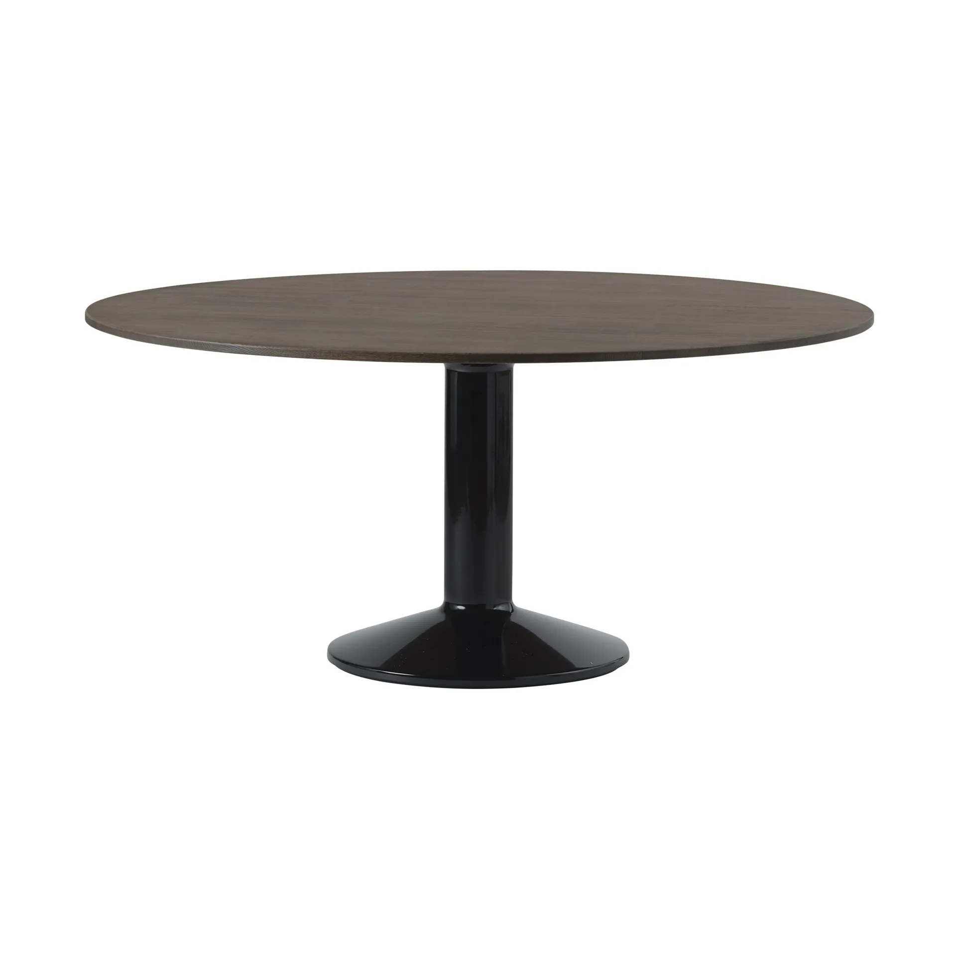 Midst pelarbord, Dark oiled oak-black, Ø160 cm Muuto