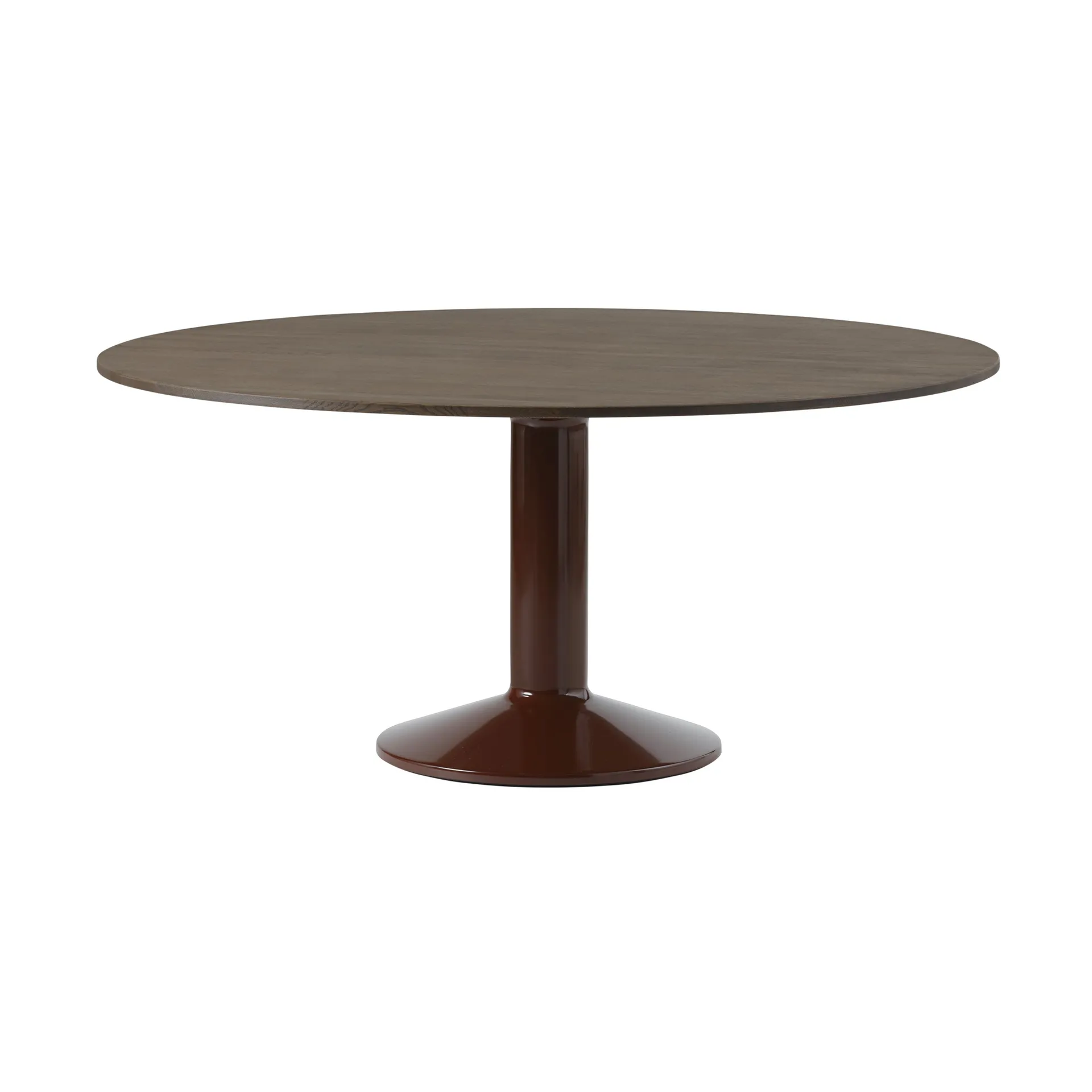Midst pelarbord, Dark oiled oak-dark red, Ø160 cm Muuto