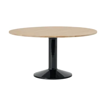 Midst pelarbord - Oiled oak-black, Ø140 cm - Muuto