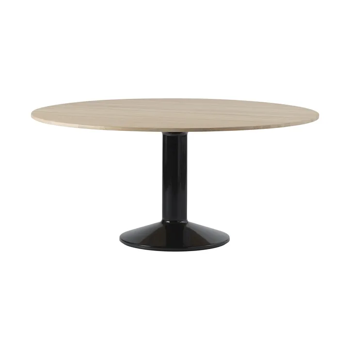 Midst pelarbord - Oiled oak-black, Ø160 cm - Muuto