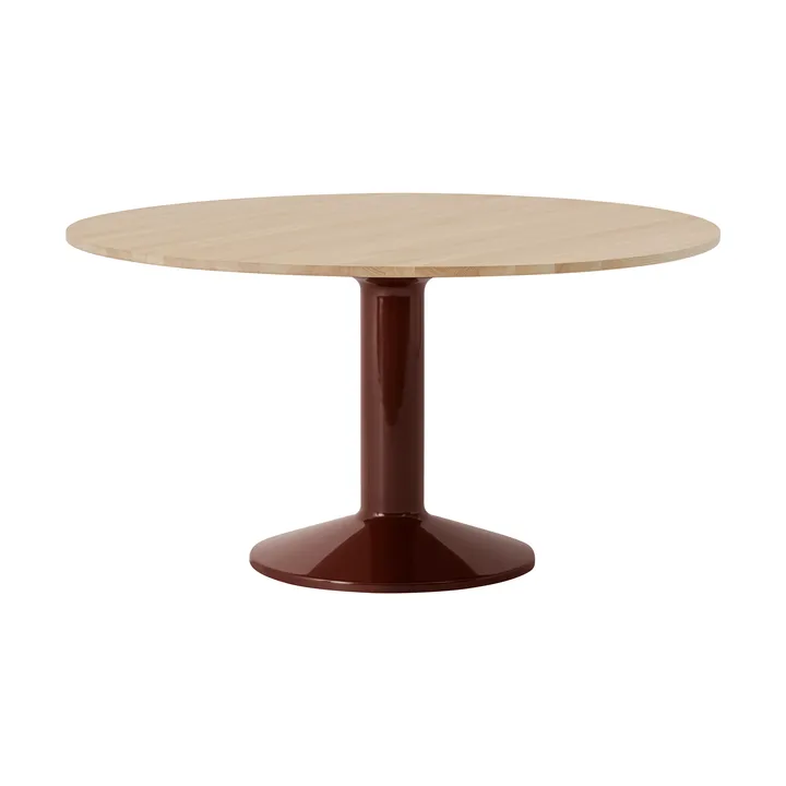Midst pelarbord - Oiled oak-dark red, Ø140 cm - Muuto