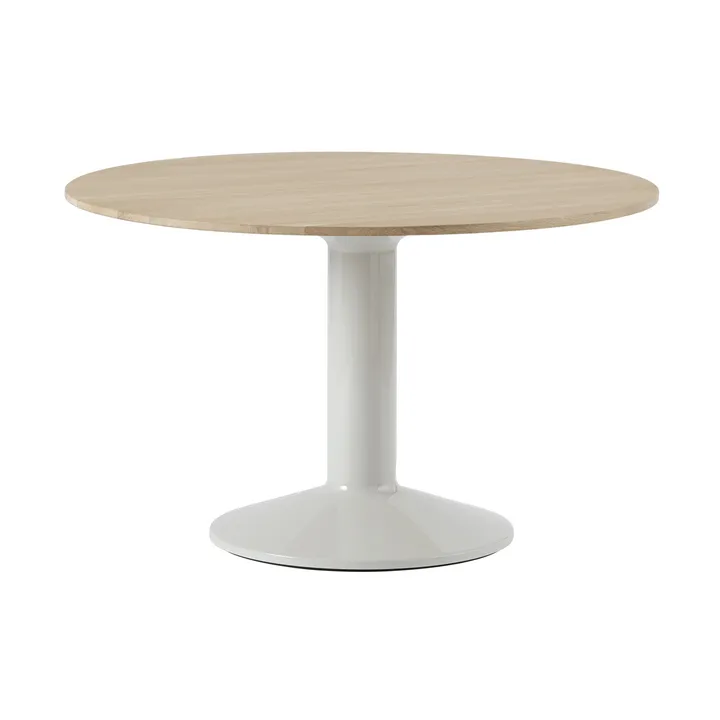 Midst pelarbord - Oiled oak-grey, Ø120 cm - Muuto