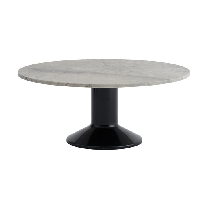 Midst soffbord - Grey marble-black, Ø90 cm - Muuto