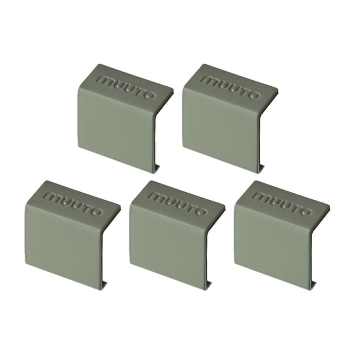 Mini förvaringssystem clips 5-pack - Dusty green - Muuto