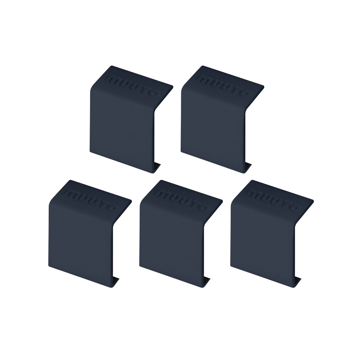 Muuto Mini förvaringssystem clips 5-pack Midnight blue