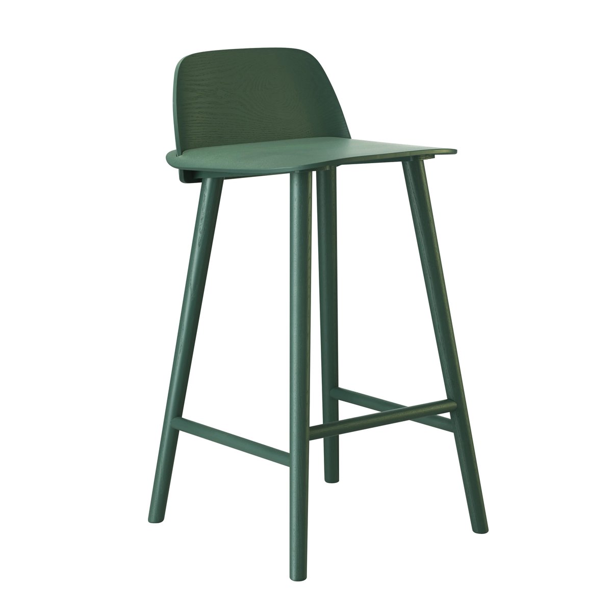 Muuto Nerd barstol 75 cm Green | Skandinavisk Design | Barstolar | Grön