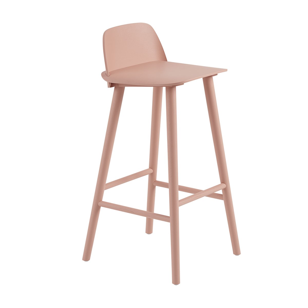 Muuto Nerd barstol 75 cm Tan rose | Skandinavisk Design | Barstolar | Rosa