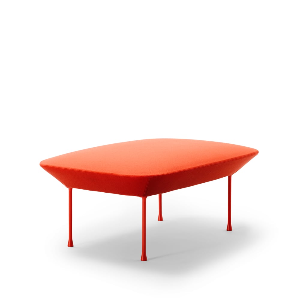 Muuto Oslo pouf Steelcut 550-Tangerine | Skandinavisk Design | Pallar | Orange