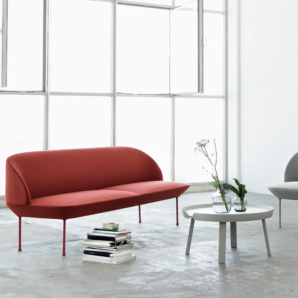 Oslo soffa 2-sits, Steelcut 180-Dark grey Muuto
