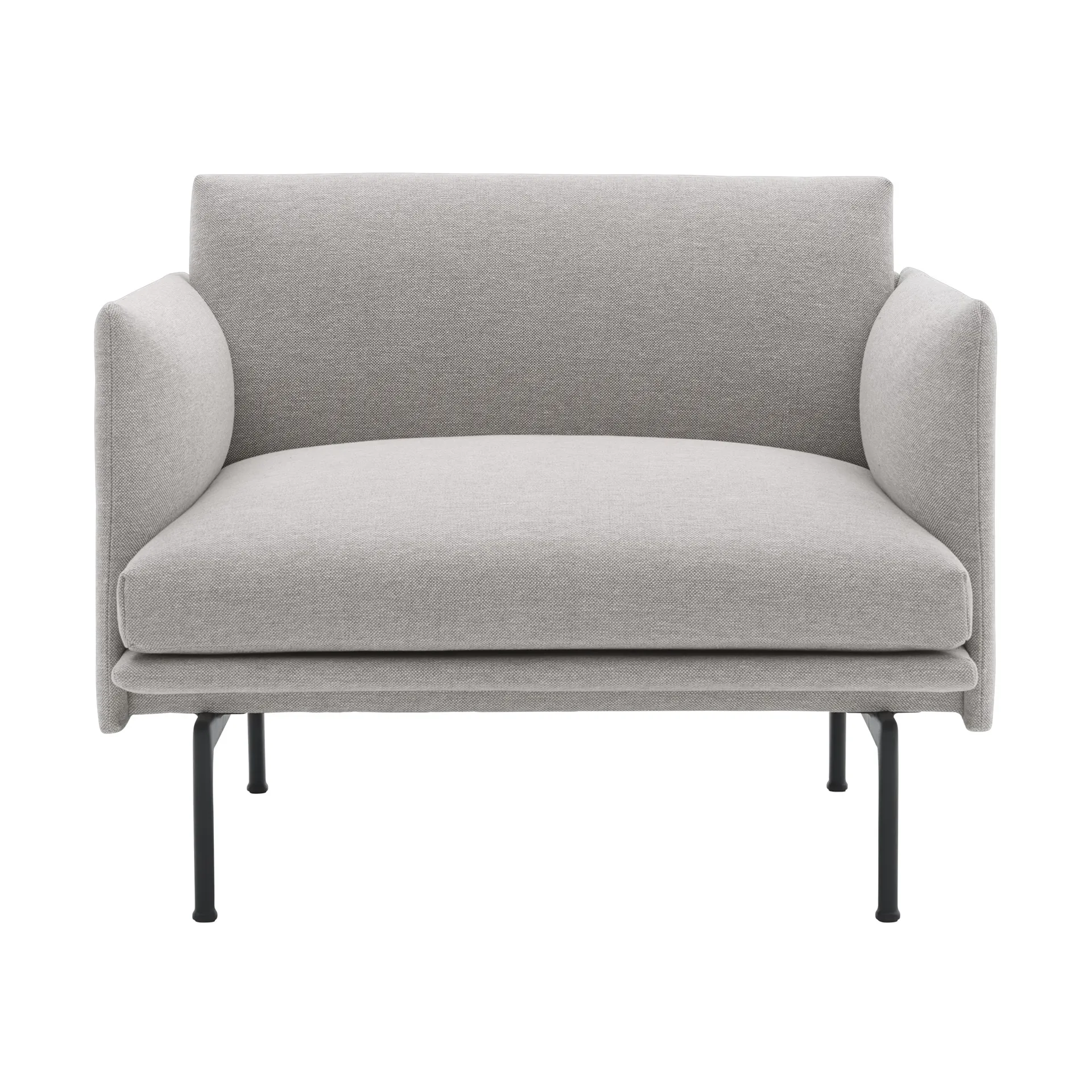 Outline chair fåtölj tyg, Clay 12-Black Muuto