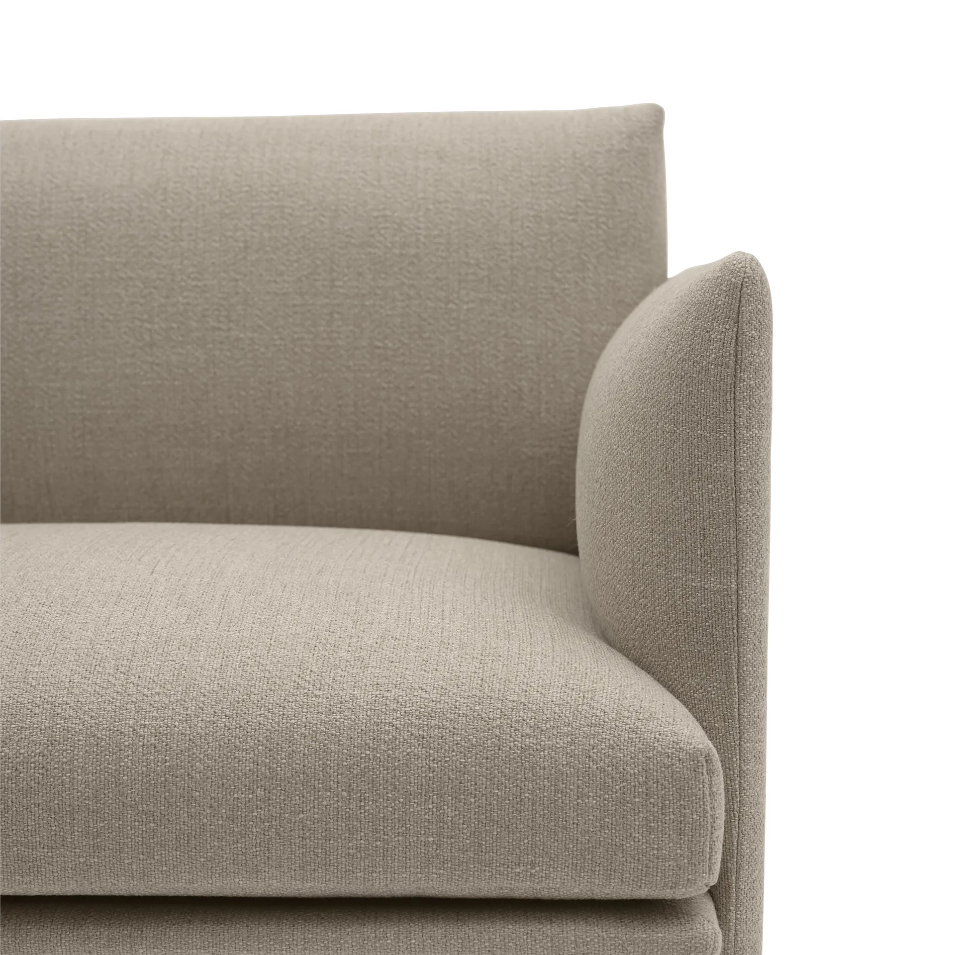 Outline chair fåtölj tyg, Ecriture 240-Polished Aluminum Muuto