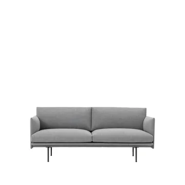 Outline soffa 2-sits - Fiord 151 grey-Black - Muuto