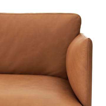Outline soffa 2-sits - Refine leather cognac-Black - Muuto