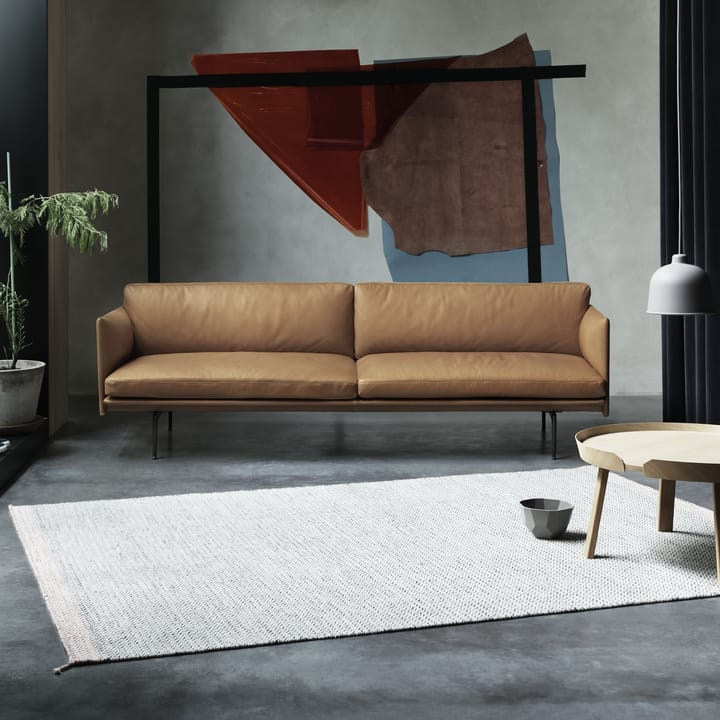 Outline soffa 3-sits läder - Cognac-svarta ben - Muuto