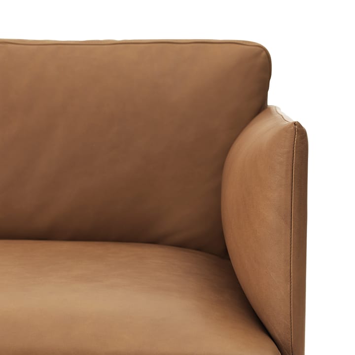 Outline soffa 3-sits läder - Cognac-svarta ben - Muuto