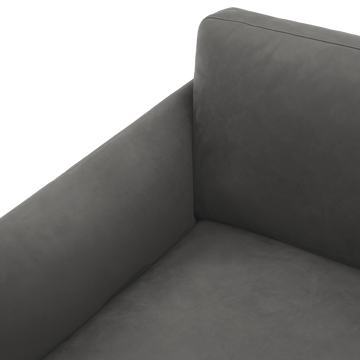 Outline soffa 3-sits läder - Grace leather Camel-svarta ben - Muuto