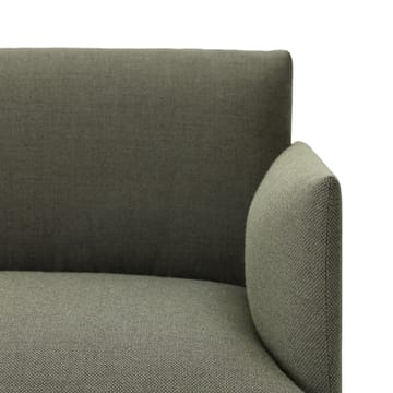 Outline soffa 3-sits läder - Refine svart-aluminium ben - Muuto