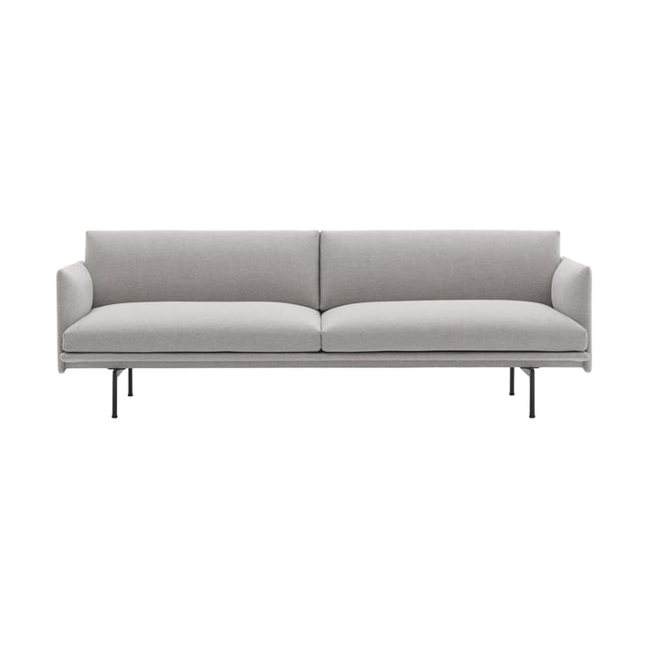 Outline soffa 3-sits tyg - Clay 12-Black - Muuto
