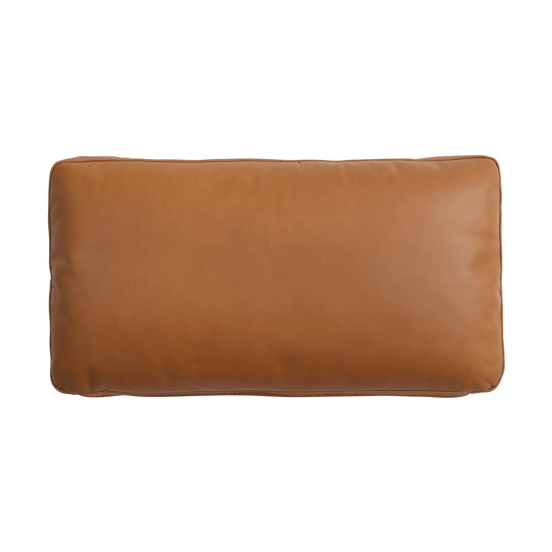Outline soft kudde, Refine Leather Cognac, 55x30 cm Muuto