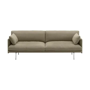 Outline Soft soffa - Clay 15-aluminiumben, 3-sits - Muuto