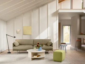 Outline Soft soffa - Clay 15-aluminiumben, 3-sits - Muuto