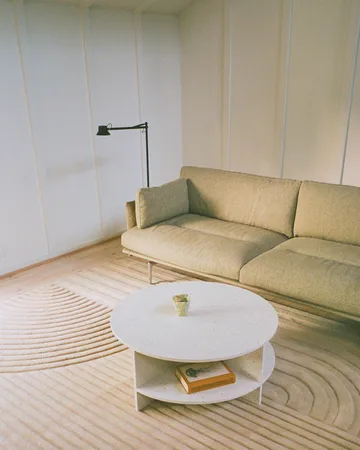 Outline Soft soffa - Clay 15-aluminiumben, 3-sits - Muuto