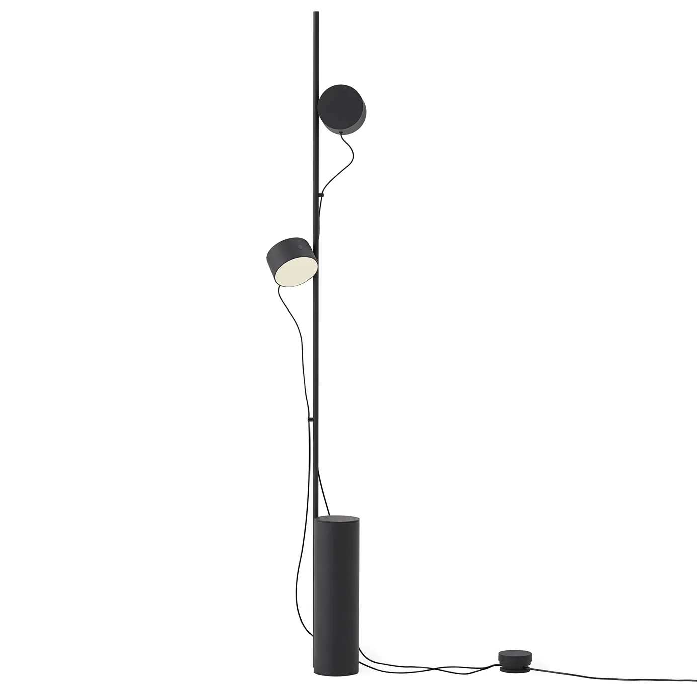 Post golvlampa, Svart