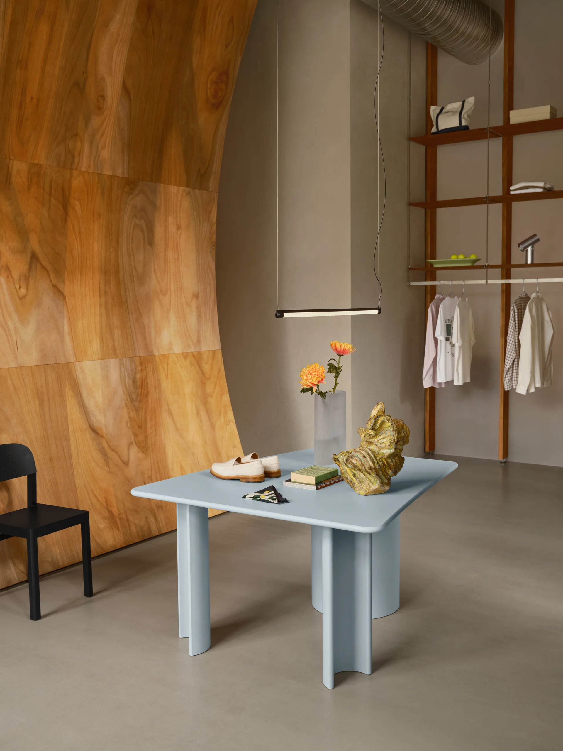 Re-norm matbord, Light blue, 130x120 cm Muuto