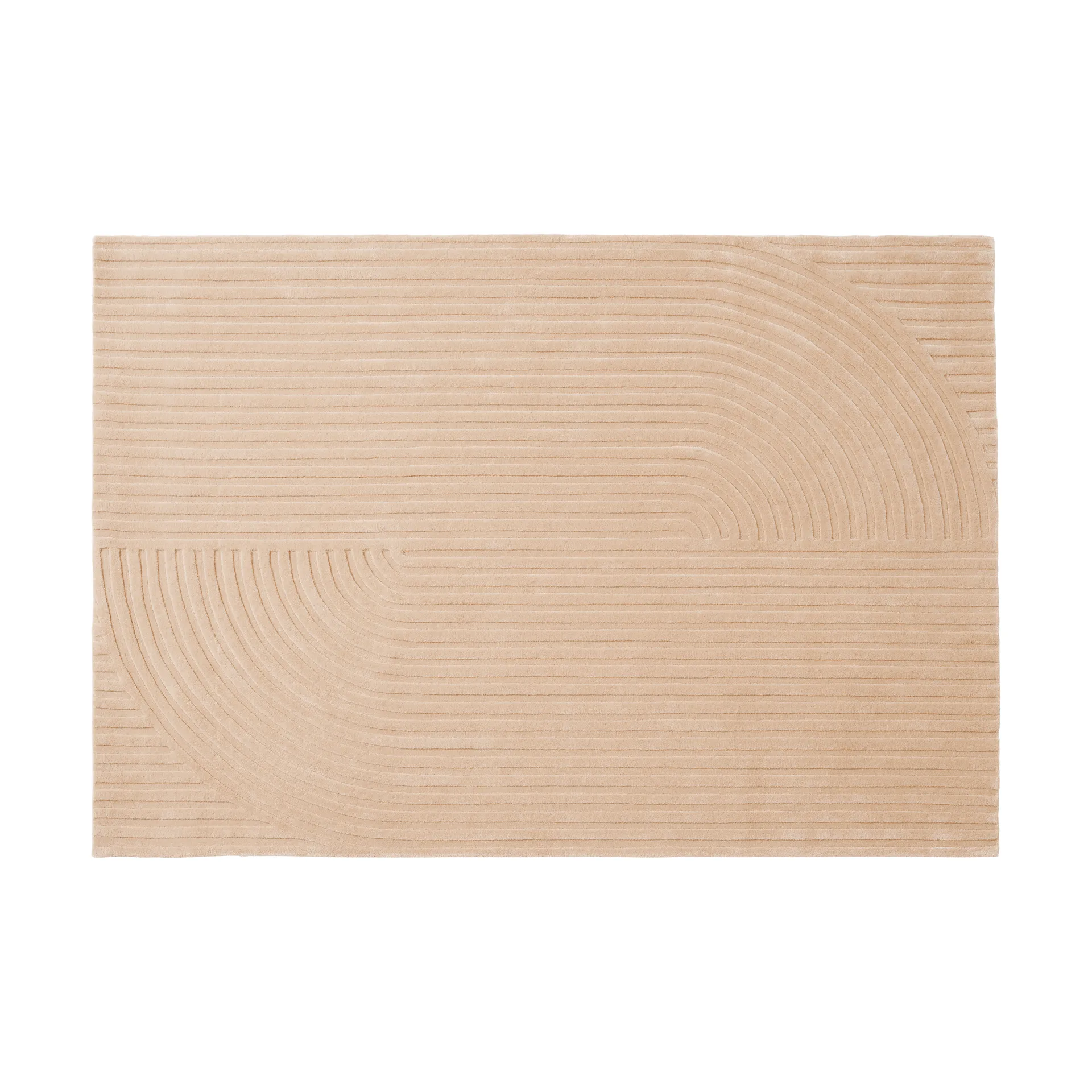 Relevo Rug Quattro ullmatta, Light rose, 170x240 cm Muuto