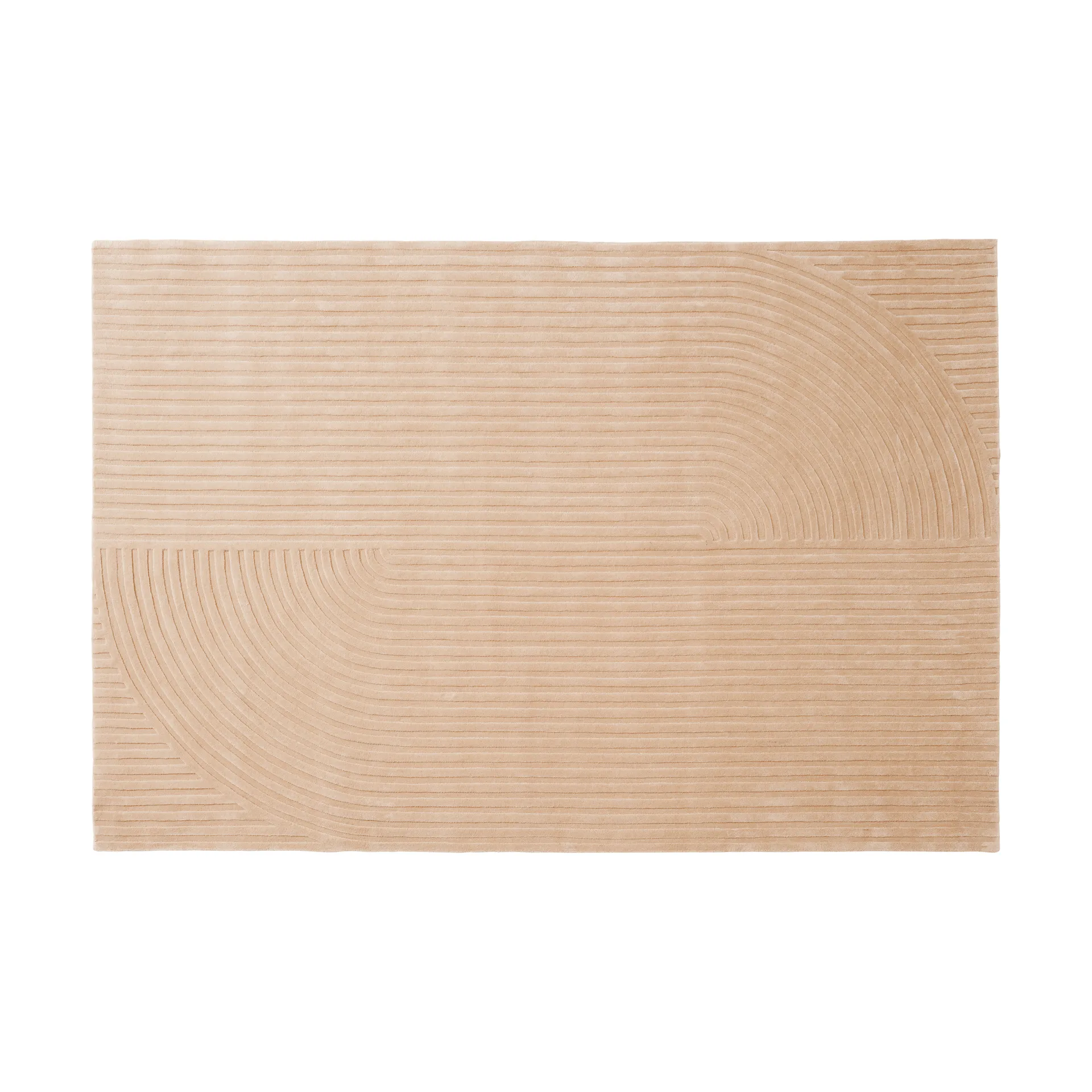 Relevo Rug Quattro ullmatta, Light rose, 200x300 cm Muuto