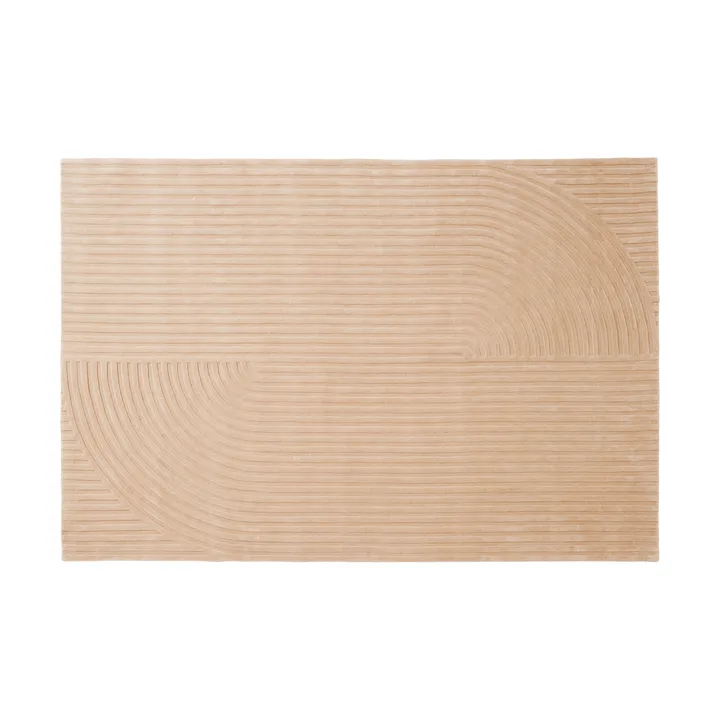 Relevo Rug Quattro ullmatta - Light rose, 200x300 cm - Muuto
