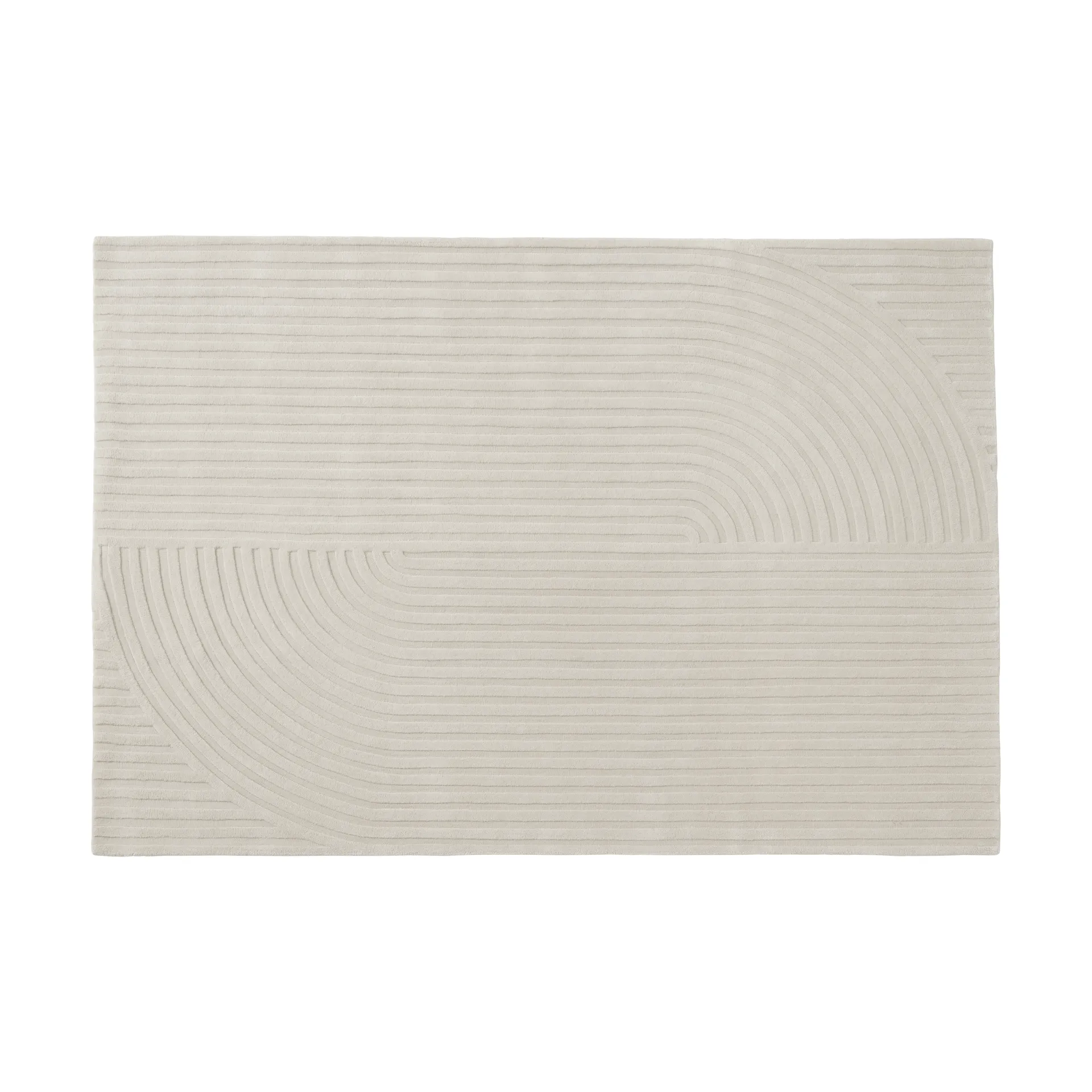 Relevo Rug Quattro ullmatta, Off white, 170x240 cm Muuto