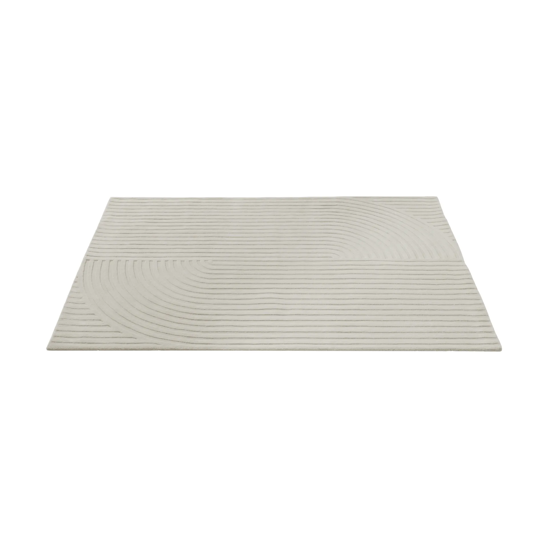 Relevo Rug Quattro ullmatta, Off white, 170x240 cm Muuto