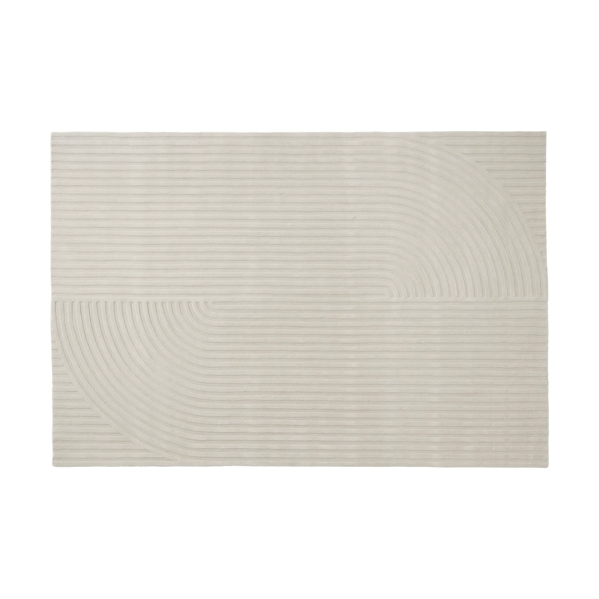Relevo Rug Quattro ullmatta, Off white, 200x300 cm Muuto