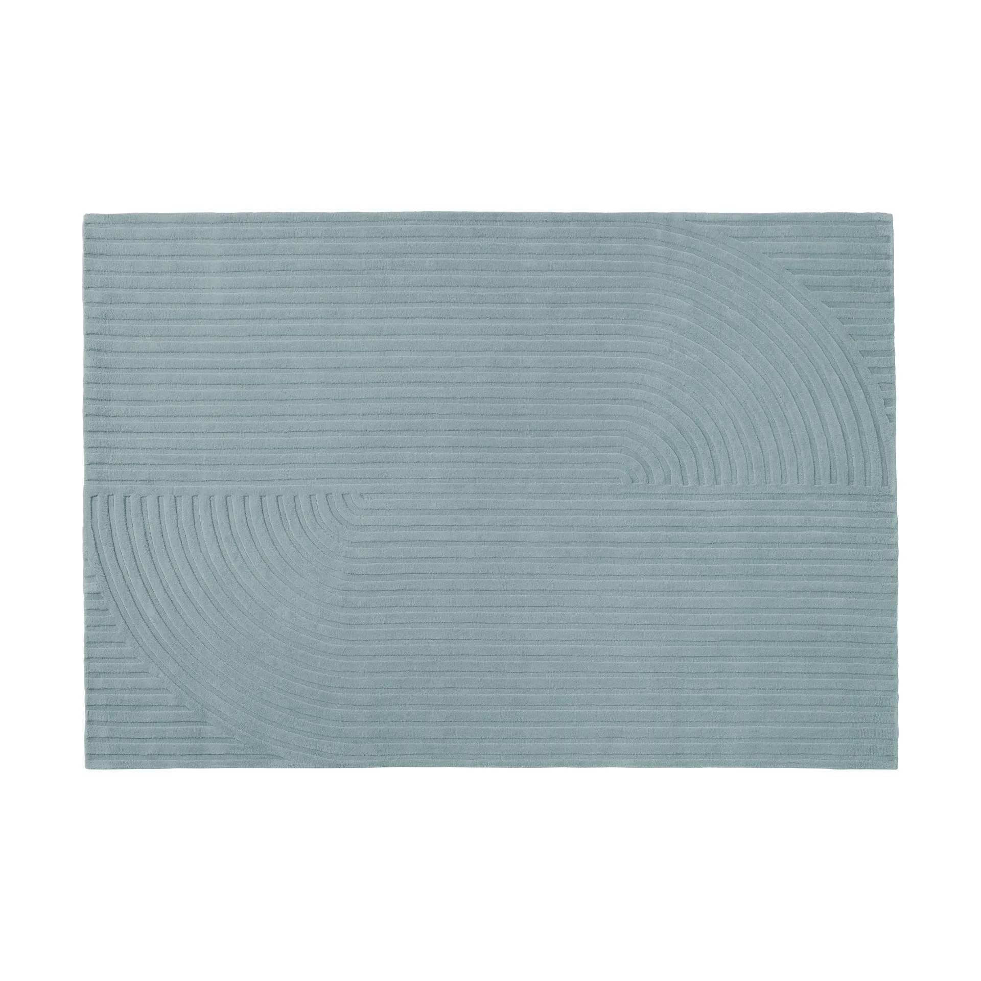 Relevo Rug Quattro ullmatta, Sage green, 170x240 cm Muuto