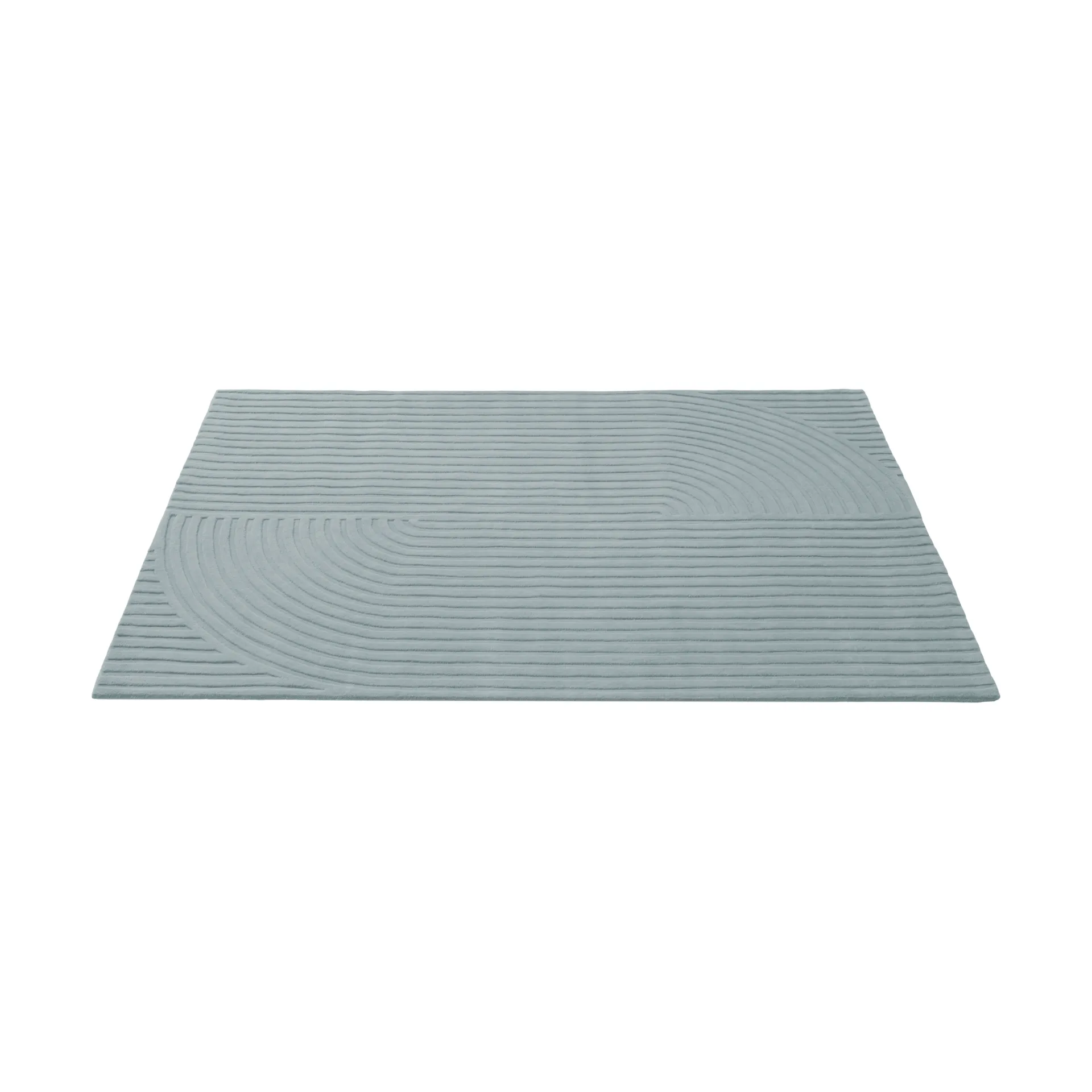 Relevo Rug Quattro ullmatta, Sage green, 170x240 cm Muuto