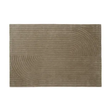 Relevo Rug Quattro ullmatta - Taupe, 170x240 cm - Muuto
