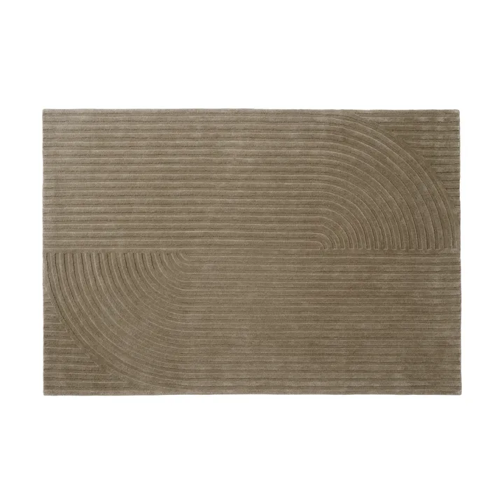 Relevo Rug Quattro ullmatta - Taupe, 170x240 cm - Muuto