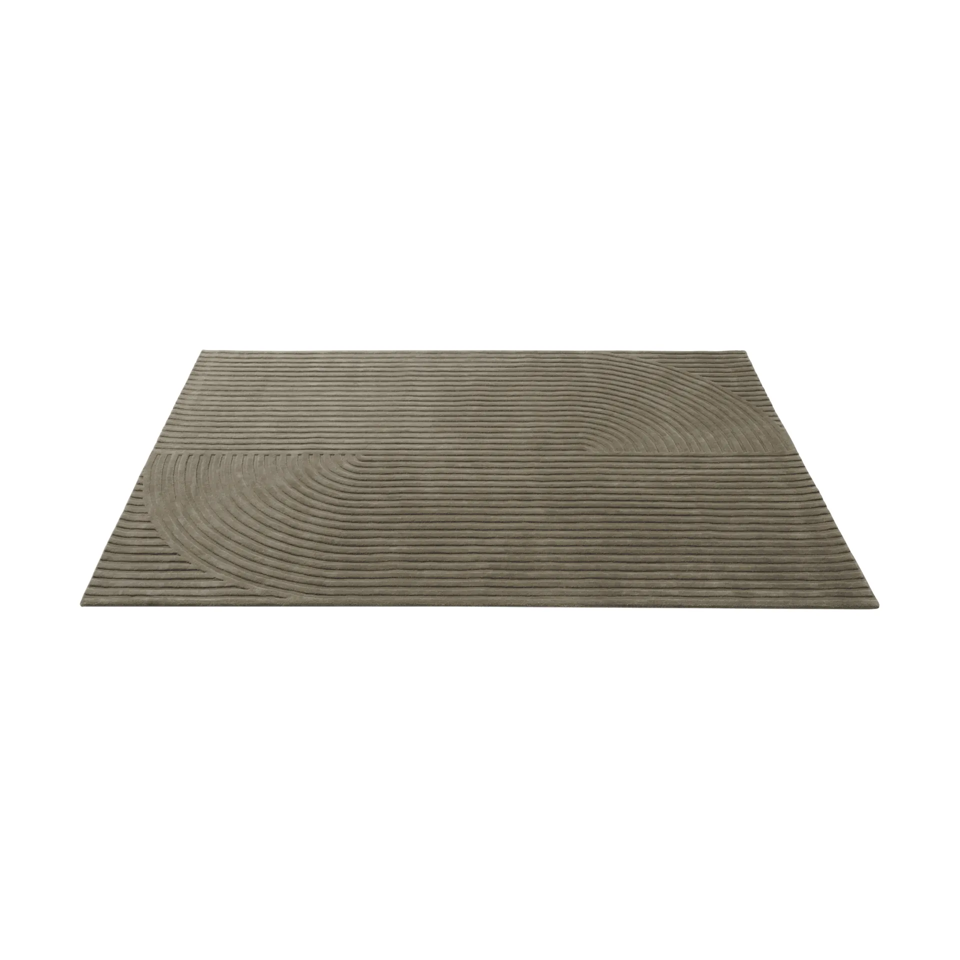 Relevo Rug Quattro ullmatta, Taupe, 200x300 cm Muuto